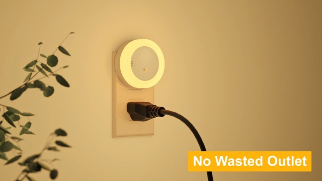 Image of 2-Pack LED Night Lights Plug in Dimmable, Dusk to Dawn Sensor 2700K