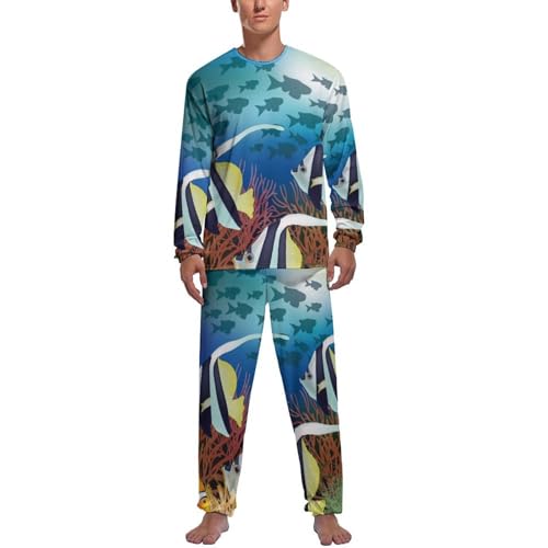 Haut et bas de pyjama manche longue homme idéal pour les soirées d'hiver