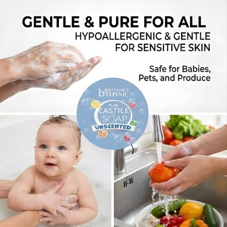 Brittanie's Pure Organic Castile Liquid Olive Oil Soap Refill, 1 Gallon Unscented | Face, Body Wash, All Purpose Cleaner, Dishes, Pets, Laundry | Vegan, Biodegradable, Made in USA - Image 5