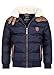 Produktbild Geographical Norway Abramovitch Men Distribrands - Herren Warme Jacke Gewebe - Dicken Mantel Kapuze Outdoor Pelzmantel - Winterjacke Jacken Outdoor Perfekt Ourdoorjacke (Marineblau M)