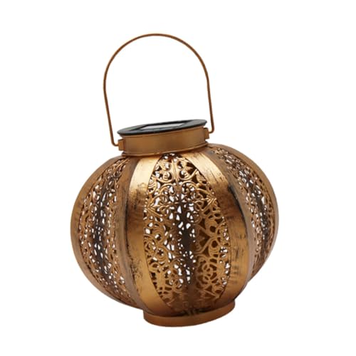 Lampe solaire extérieure sans fil éclairage autonome fer suspendre pour terrasse sombre