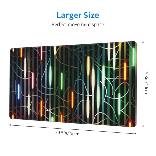 Tapis de bureau étendu rayé de 40x75cm pour organiser votre espace ordinateur portable