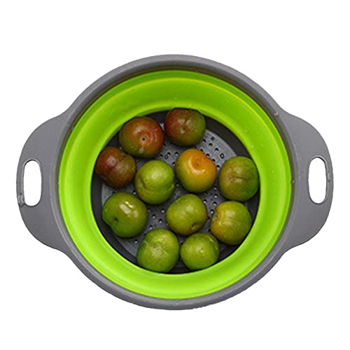 折りたたみザル | 折りたたみ式丸型ストレーナーとコランダー,パスタ、スパゲッティ、果物、野菜を水切りするための省スペースコランダー