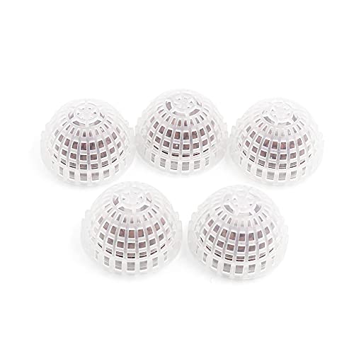 sourcingmap 5pcs Plastic Aquarium Shrimp Fish Tank Moss Ball Holder Live Plant Shaping Decor Filter, Clear - Image 2