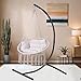 GOUTIME Hammock Chair Stand Only, Hanging Swing Egg Chair Stands Frame Holder, Heavy Duty Steel C Stand for Indoor Outdoor, Max Load 350 LBS