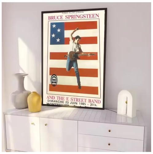 Póster de Bruce Springsteen en lienzo de 50x70 cm para decoración de salón sin marco