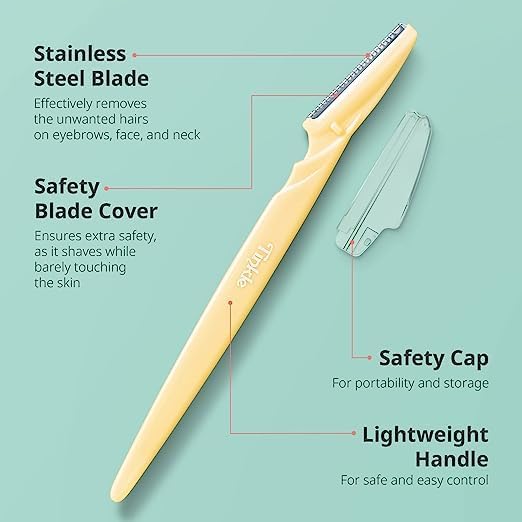 Image of RIXTEC 6 PCS Face Razors For Women Reusable & Biodegradable /Quick & Easy Facial Hair Removal At Home Women Face Razor /Razor For Face & Eyebrow