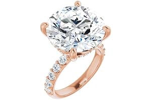 12 Carat Moissanite Engagement Ring Rose Gold