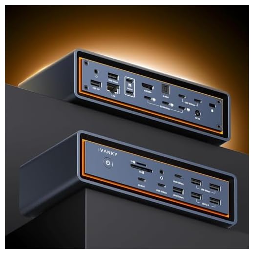 iVANKY 23-in1 FusionDock Max 2 for 120Gbps Thunderbolt 5, Triple Monitor MacBook Docking Station, 6K@60Hz Dock for Mac M1/M2/M3/M4/M5 Pro/Max, HDMI 2.0,140W PD, Windows Incompatible