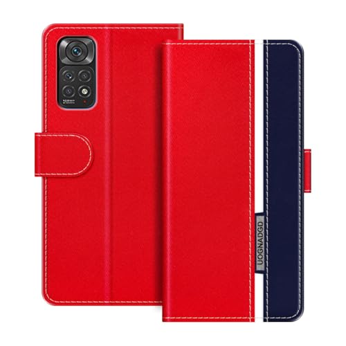 UOGNADGD ���U�[�P�[�X Xiaomi Redmi Note 11 Global �Ƃ̌݊������� �}�O�l�b�g���t���b�v�J�o�[ �X�^���h���J�[�h�z���_�[�t�� �Ռ��ی�Ή� (���b�h)