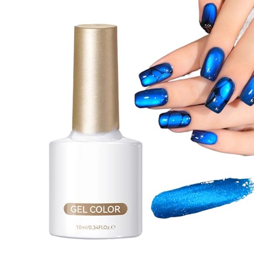 Esmalte De Uñas,Base Magnética Brillante De Secado Rápido 10 Mililitros | Esmalte De Uñas Azul - Para Mujeres Familia Señora Pareja Principiante Fiesta Escenario Representación