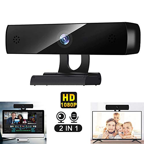 FreeLeben Cámara Web con Micrófono, Cámara Web Ultra HD 1080p Streaming USB Cámara De Computadora para Transmisión En Vivo, Juegos, Conferencias, Cursos En Línea En El Trabajo De La Oficina En Casa