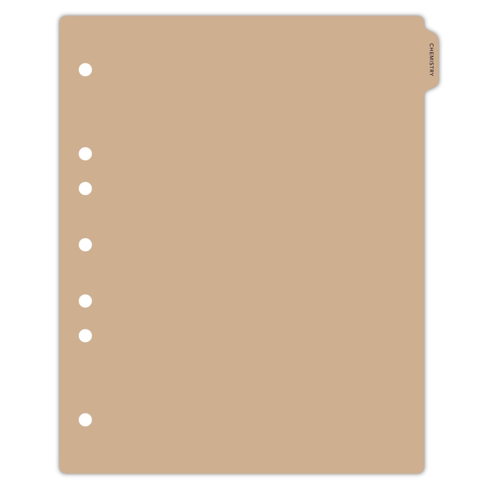 Carstens - Heavy Duty Chemistry Plastic Ring Binder Dividers, Side Tab, 1/9 Cut, Tab 1 Position, US Letter, Pack of 10, (2616-71) - Ideal Medical Chart Dividers for 3 Ring Binders