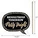 Big Dot of Happiness Funny New Year's Eve Photo Booth Props Kit, 10-Piece, Black & Gold, Cardstock & Wood