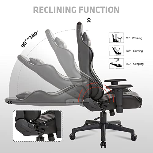 image for Bowthy Massage Gaming Chair for Adults Computer Ergonomic Game Chair H