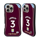 Head Case Designs Officially Licensed Aston Villa Football Club Victor Lindelöf 2025/26 Players Home Kit 1st Group Hybrid Case Compatible with Apple iPhone 16 Pro Max