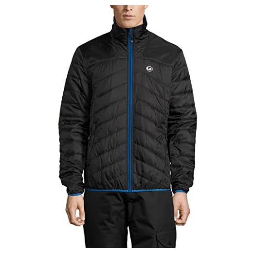 Ultrasport Advanced Chaqueta Informal, Acolchada, para Todo el año, Hombre, Negro/Azul, 2XL