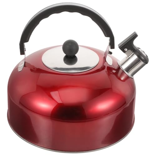 Mobestech Stainless Steel Stovetop Kettle Whistling Tea Pot with Comfortable Handle 8.26 Inch Metal Teapot for Gas Stove and Induction Cooker