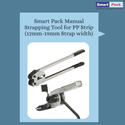 Image of SMART PACK Manual Strapping Tool for Packaging of PP Strip Strapping | Heavy-duty strapping | Goods strapping machine | Portable strapping device | Sealing Width Size 12-19MM Pack of 1