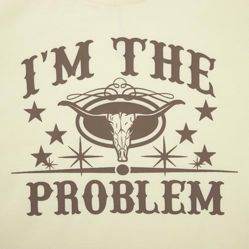 Girls Western Shirt Toddler Tassels Cowgirl T-Shirt Im The Problem Country Concert Shirts Summer Short Sleeve Top3