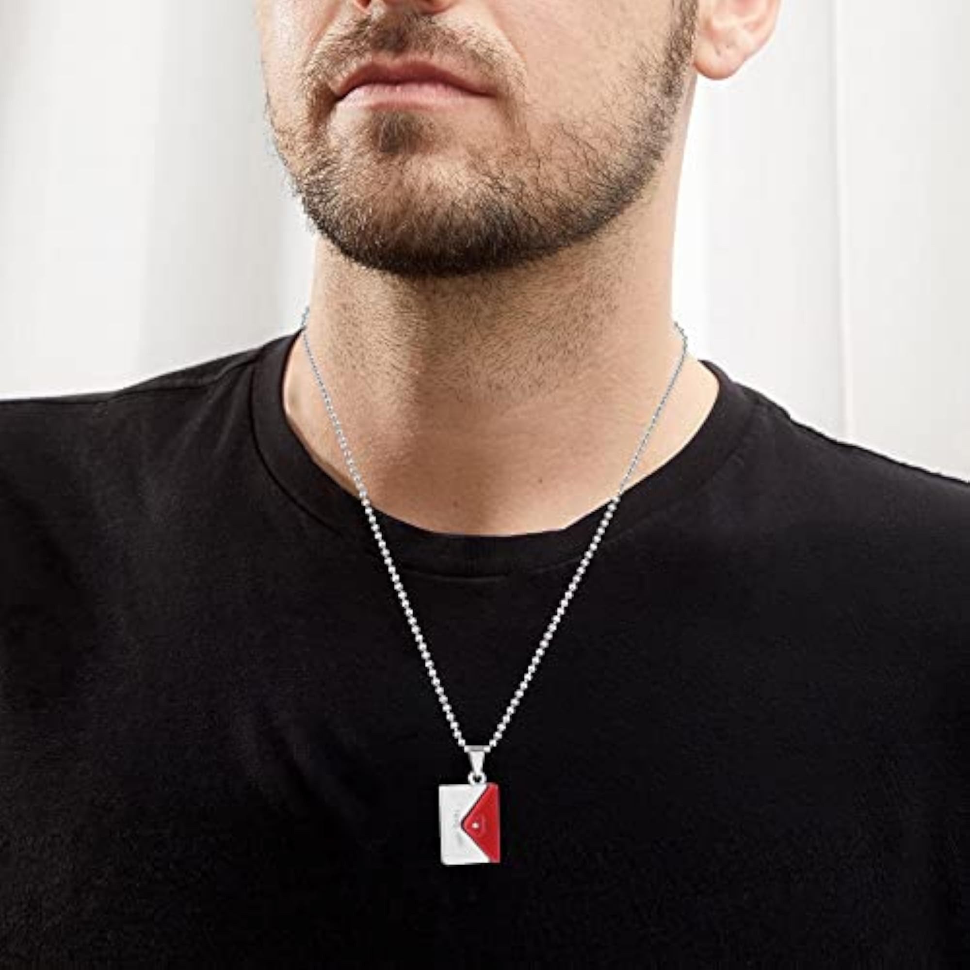 Silverplated Openable Envelope Love Proposal Pendant