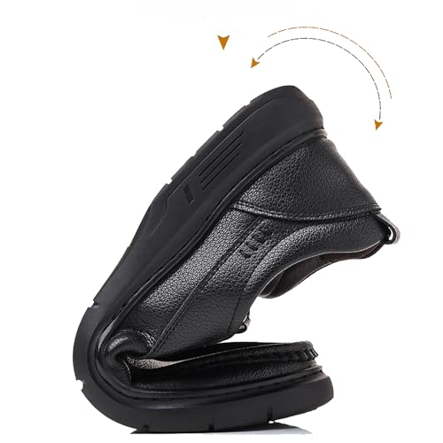 Men's Soft Leather Loafers Pointed Toe Slip On Comfortable Non-Slip Lightweight Breathable Casual Walking Moccasin Shoes for Dad Work Driving Outdoor4
