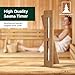 Northwood Sauna - Sauna Sand Timer - Handmade from Canadian Red Cedar Wood - Wall-Mounted Rotating 15-Minute Hourglass with White Sand