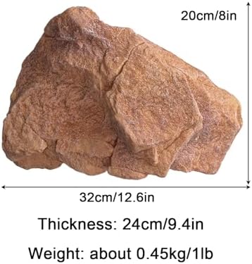 Lightweight PU Foam Fake Landscape Rocks - Realistic Decorative Garden Stones for Lawn & Yard Decoration, Natural Look, Durable & Weather-Resistant (D)