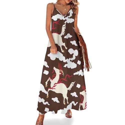 Robe longue marron pour femme idéale pour vos voyages et sorties plage cet été