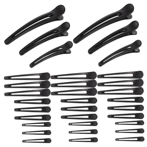 Pinces cheveux noires Mikikit barrettes creuses géométriques pour coiffure fille et femme