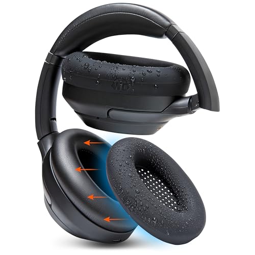 WC SweatZ XM3 - Patented Protective Earpad Sweat Covers for Sony WH1000XM3 Silicone Ear Covers for Sony WH-1000XM3 Headphones | Sweatproof & Easily Washable | Black