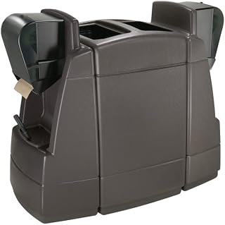 Compost Bin, 55 Gallon Gray Rectangular Waste Container with 2 Windshield Wash Stations and 2 Squeegees, Exterior Trash Can, Outdoor Trash Can for Car Dealerships or Stations, Number 02