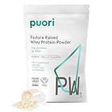 Puori PW1 Pasture Raised Whey Protein Powder, Natural, Non GMO Protein Shake, Workout Supplement - Vanilla 31.75 oz (30 Servings)