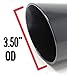 Black Stainless Steel Powder Coated Rolled Angle Cut Universal Exhaust Tips - 7, 9, 12, & 18 inch lengths - 2.50 inch inlet (7