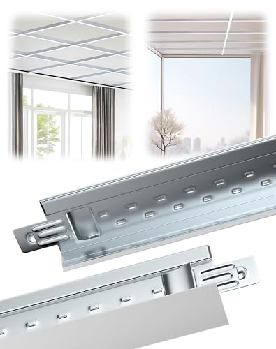 30 Pack 6FT Drop Ceiling Main Beams White Galvanized Steel Grid Components for 2x2/2x4FT Ceiling Panels Rust-Resistant StructonWorld Easy Snap-in Installation for Home Office Bathroom Garage