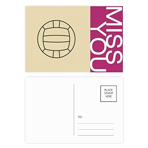 Jeu de cartes postales volley-ball 20pcs carte postale de merci multicolor sport