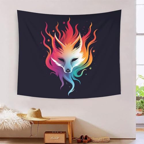 Tapisserie loup 3D effet visuel saisissant pour transformer votre decoration de chambre