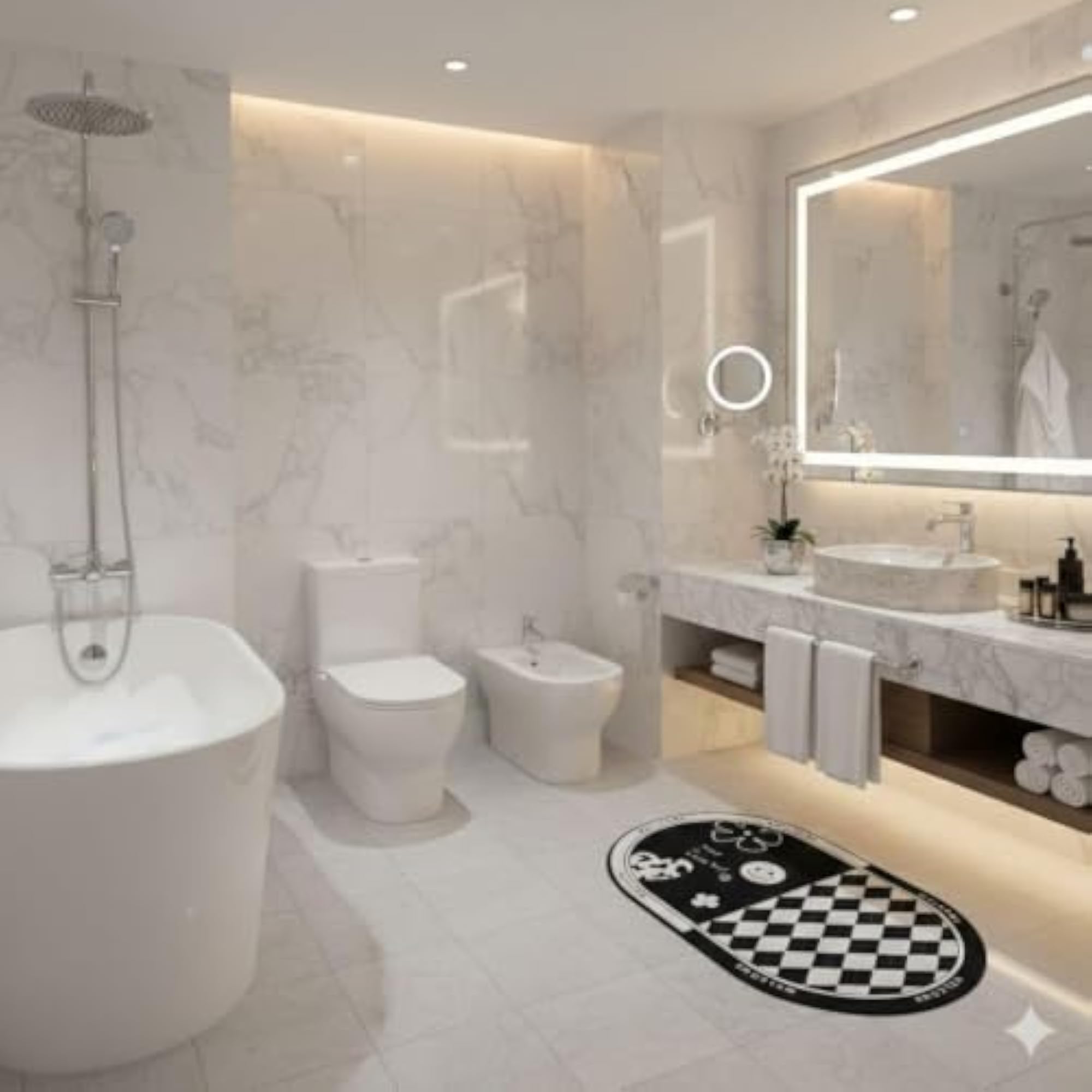 Super Absorbent Non-Slip Bathroom Floor Mat