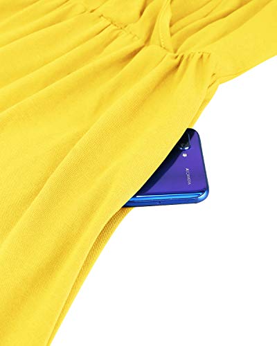 Image of STYLEWORD Womens Sundress Summer Floral Wrap V Neck Backless A-Line Casual Beach Midi Dress