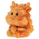 Cabilock Holz Geschnitzter Drachenanhänger Miniatur Drachenfigur DIY Schmuck Charms für...