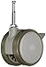 Shepherd Softech Series 60mm Diameter Soft Tread Unhooded Twin Thermoplastic Elastomer Wheel Caster with Brake, 5/16" Diameter x 1-1/2" Length Grip Neck Stem, 100 lbs Capacity, Gray