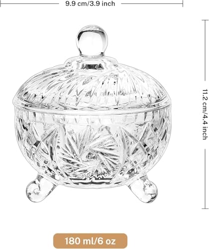 Image of WRINGO Glass Cookie Jar with Airtight Lid | Clear Glass Storage Container for Cookies, Biscuits, Candy, Snacks & Dry Fruits | Kitchen Countertop Storage Jar | (Pack of 1)