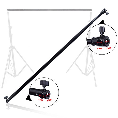 Fotoconic Pro 10 Feet/3M Aluminum Alloy 3 Section Telescopic Background Support Cross Arm Crossbar (Black) #TOP3