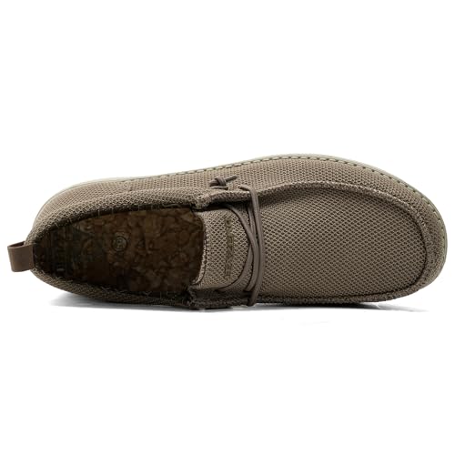 Image of 1TAZERO Men's Wide Slip On Shoes Casual Loafers Arch Support Comfort | Wide Fit Design, Arch Support Footbed, Ideal for Plantar Fasciitis Relief, Lightweight All-Day Comfort Walking Shoes