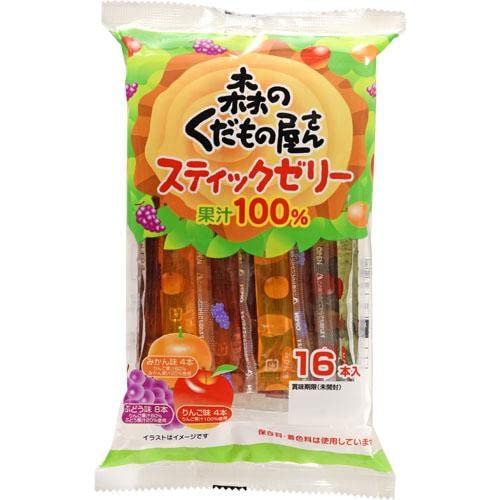 農水 森のくだもの屋スティックゼリー果汁100% 16本