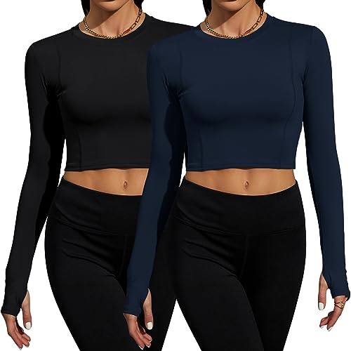 Image of Loovoo Women Workout Shirts, 1 /2 /3 Pack Short Sleeve Compression Tee | Tight Fit Gym Basic Tops, Athletic Quick Dry Crew Neck 4-Way Stretch, Flat Seams Ideal for Yoga, Gym, Running and Daily Wear