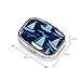Blue Nautical Sailboat & Wave Pill Box for Pocket Portable 2 Compartments Pill Organizer