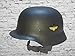 Classic Replica German Helmet WW2 M35 Plastic Army Helmet M1935 Built in Elastic Sponge, WWII M35 Black (Style 2)