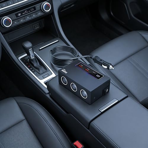 Convertidor de energía de 360W de alta potencia y triple toma con cable largo 2