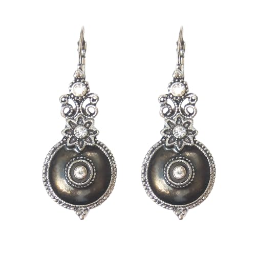 Boucles d'oreilles Sublime argentées et fleuries en cristal